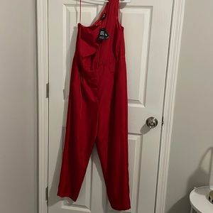 NWT Express red jumpsuit